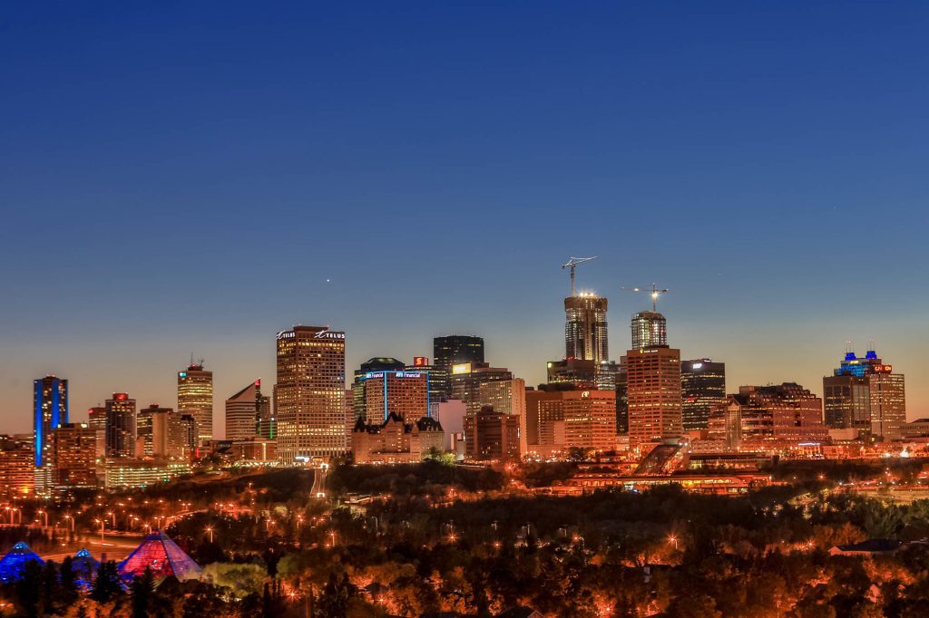 Skyline of Edmonton, Alberta, Canada